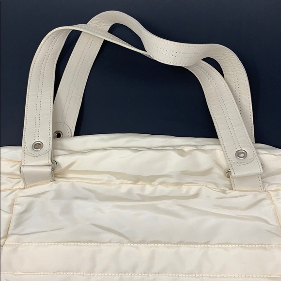 Mandarina Duck Cream Nylon Shoulder Bag Light Tote - Picture 5 of 8